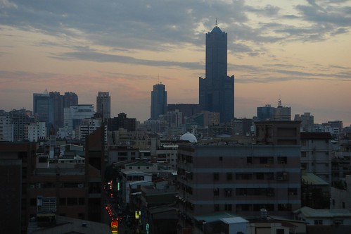 kaohsiung city at sunset