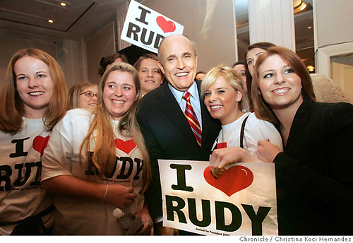 Rudy with supporters at Calif. GOP convention