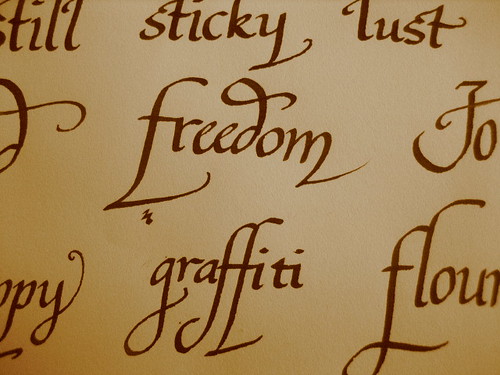 freedom/graffiti calligraphy