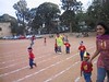 Running race at sports day