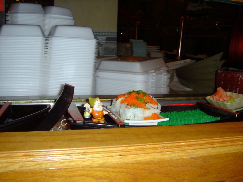 more sushi floating