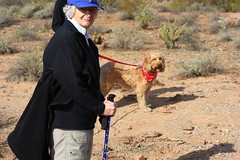 Elderly Hiker on Lost Dog Wash Trail