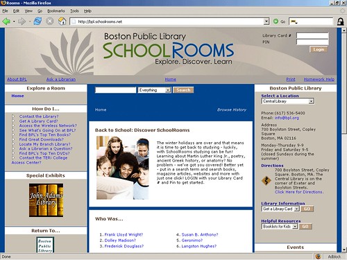 Boston Public Library - SchoolRooms - Explore.Discover.Learn.