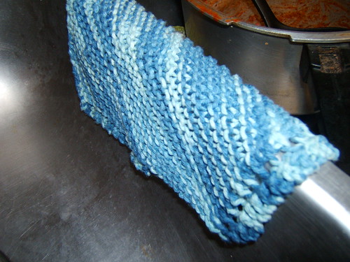 Blue Knit Dischcloth