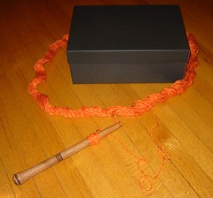 Winding Yarn for Orange Kitty