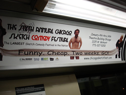 Chicago Sketch Fest ad on the CTA