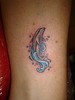 Black Dolphin Tattoo Design For Foot
