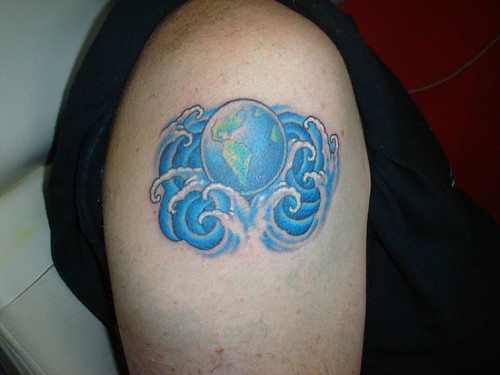 earth tattoo. earth and the water tattoo
