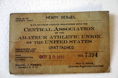 Henry Dengels Membership Card