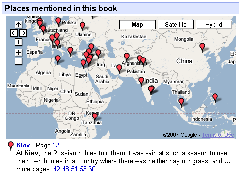 Books mapped