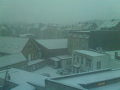Sneeuw in Schaarbeek (Josaphatstraat)