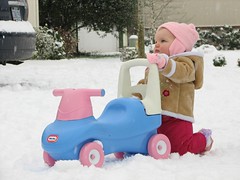 Miriam's First Snow - Scooting