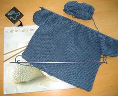 garter stitch baby cardigan (1 of 2), wip