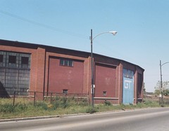 The GTW Elsdon Roundhouse located at west 49th Street and south Kedzie Avenue. Chicago Illinois USA. October 1983.