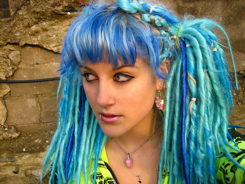 Blue dreadies by your_cherry_bomb