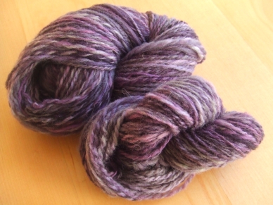 My Handspun Yarn - Spunky Eclectic Purple Haze 2 ply