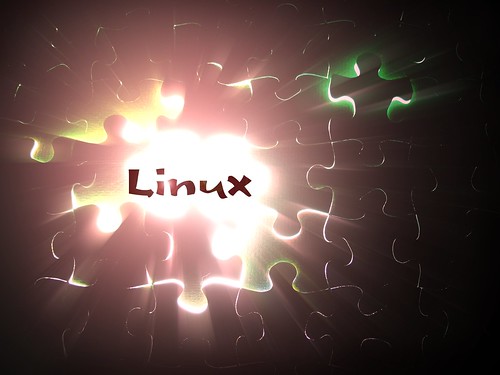 Linux breacking puzle logo
