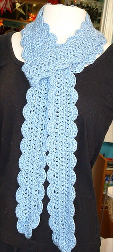 Blue Crochet Scarf