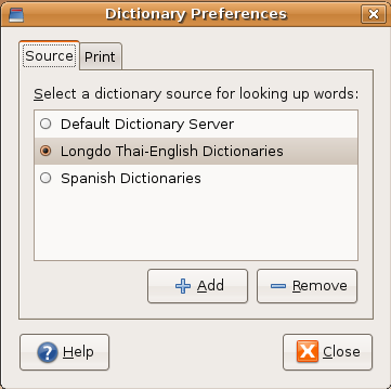 Thai dictionary in Gnome 2.18