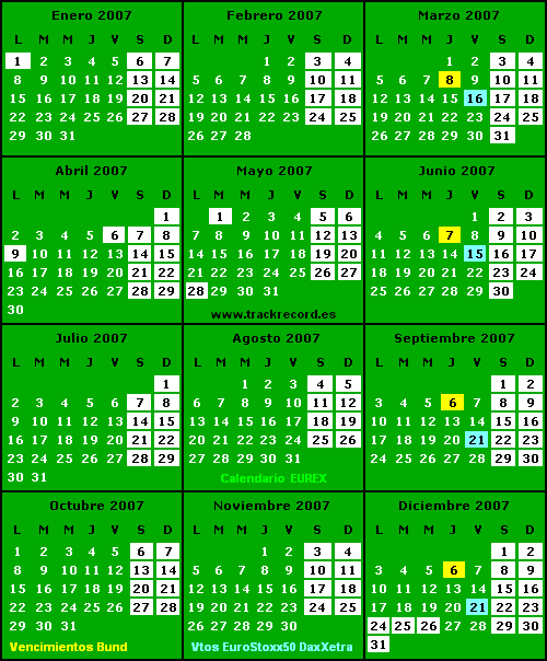 Calendario Eurex 2007