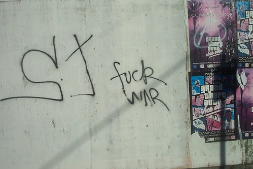 anti war graffiti. Anti war graffiti. November, 2002