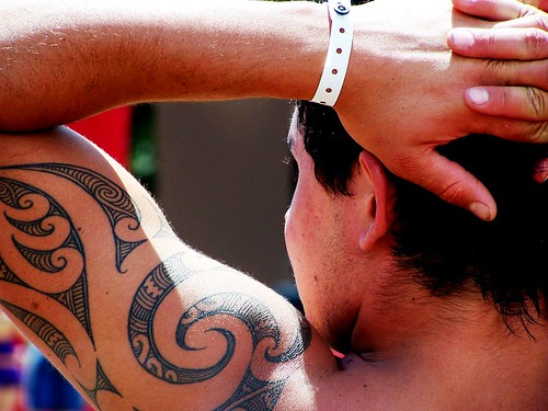 My brothers Ta moko ( Maori Tattoo) 1st stage done, he still has to