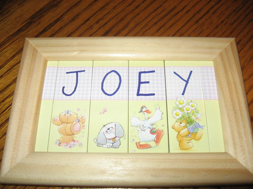 name plaque from Boy and Baby
