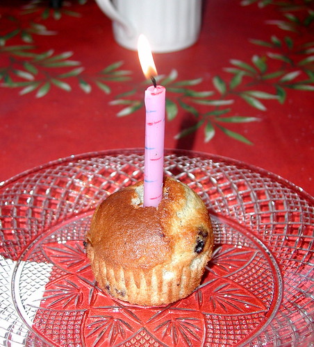 birthday muffin