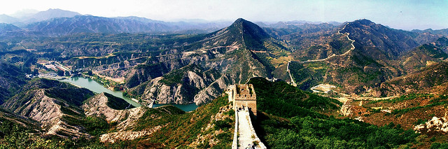 Panorama@The Great Wall, China