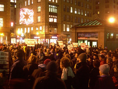 Antiwar rally near Park Street Station, Boston, January 11, 2007