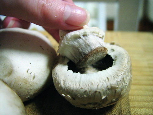 Desteming a Mushroom