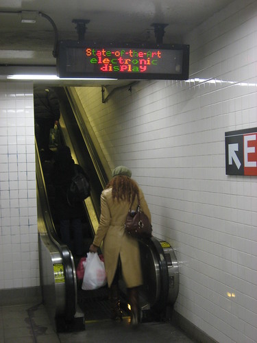 electronic subway sign