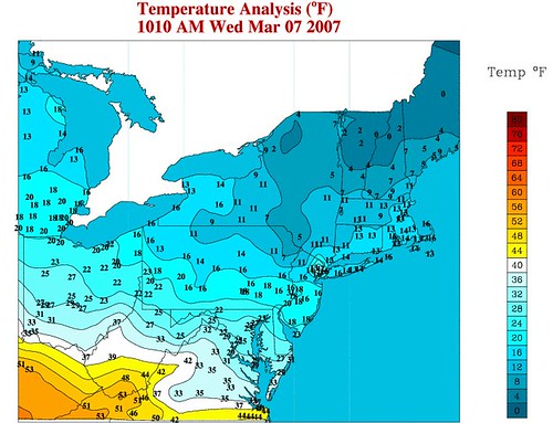 March 7 Clipper Surface Temperatures