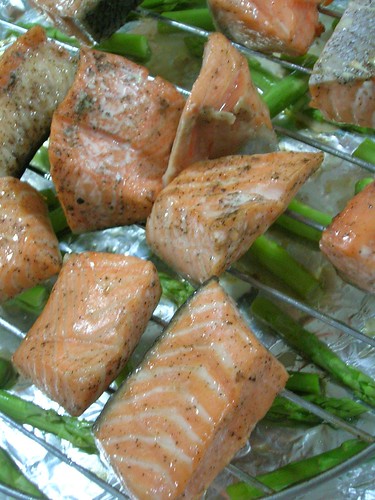 grilled asparagus and salmon