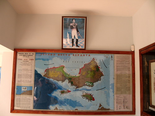 A Margherita Map and history poster snapped during a visit to small museum on the Venezuelan island.