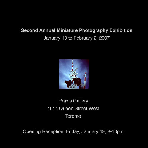 Second annual Miniature Photography Exhibition flyer