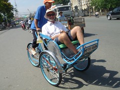 Ed Risks a Ride in a Pedicab