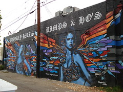 Retna & The Mac Melrose Alley MSK AWR 7th SeventhLetter LosAngeles Graffiti Art "Beverly Hills Pimps & Ho's"