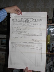 Insurance contract from 1870