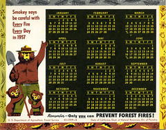 1957 Smokey the Bear Calendar