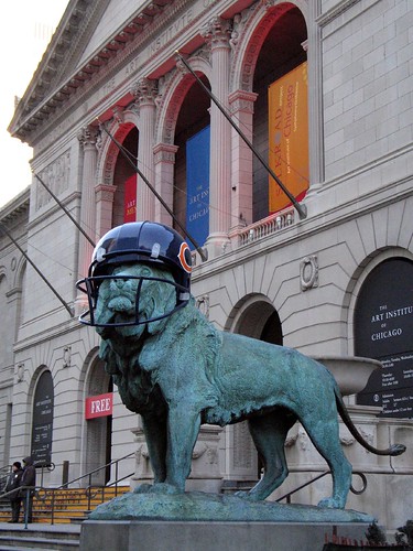 Lion in Bears Helmet, right side