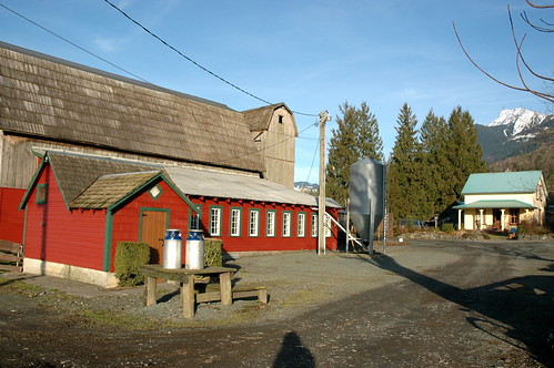 Clegg barn, half repainted