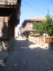 Typical street and houses, Sozopol, Bulgaria