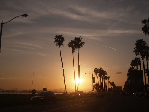 california beach sunset. Sunset in Long Beach,