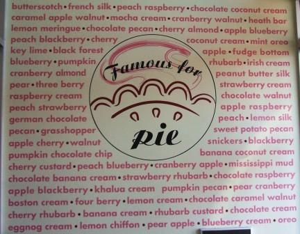 Famous for pie