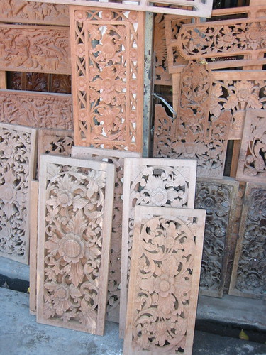 Carved panels, Denpasar, Bali