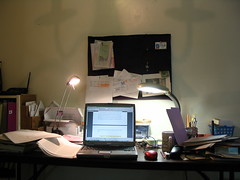 my desk at home while i am writing dissertation