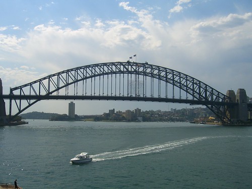 took a  bridge picture inside Sydney Opera House