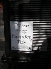 Please keep Hampden Tidy (window sign)