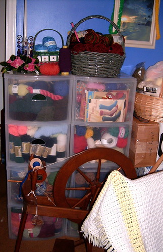 Yarn Storage Bins in My Craft Room